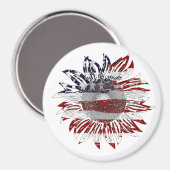 Sonnenblumenflagge Magnet (Vorderseite/Rückseite)