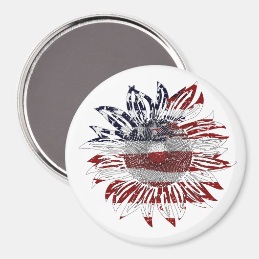 Sonnenblumenflagge Magnet (Vorderseite/Rückseite)