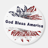 Sonnenblumenflagge mit benutzerdefiniertem Text Magnet (Vorne)