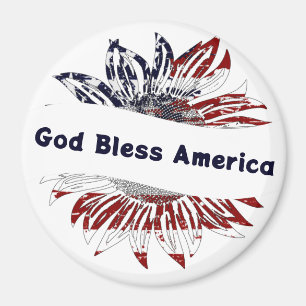 Sonnenblumenflagge mit individuellem Text Magnet