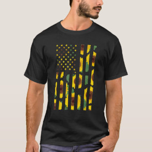 Sonnenblumenflagge Super Niedliches Patriotisches T-Shirt