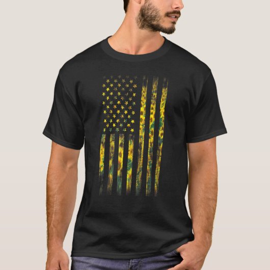Sonnenblumenflagge T-Shirt (Vorderseite)