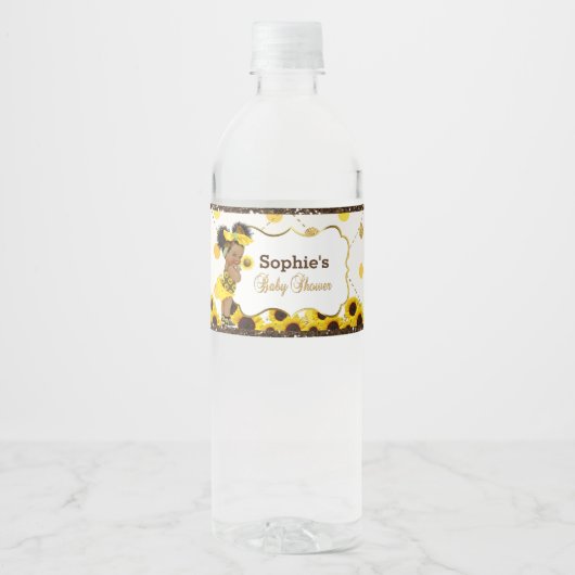 Sonnenblumenflasche Wasserflaschenetikett (Vorderseite)