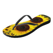 Sonnenblumenflecken Badesandalen (Schrägansicht)