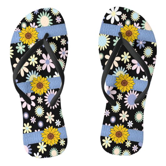Sonnenblumenflecken Badesandalen (Fußbett)