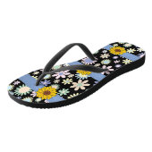 Sonnenblumenflecken Badesandalen (Schrägansicht)