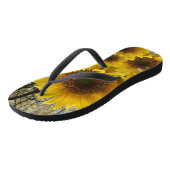 Sonnenblumenflecken Badesandalen (Schrägansicht)