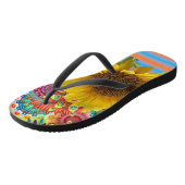 Sonnenblumenflecken Badesandalen (Schrägansicht)