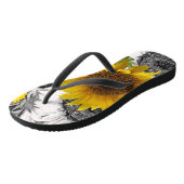 Sonnenblumenflecken Badesandalen (Schrägansicht)