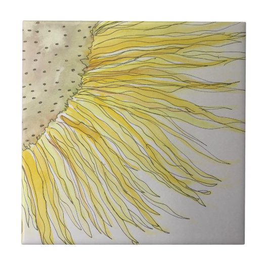 Sonnenblumenfliese Fliese (Vorderseite)