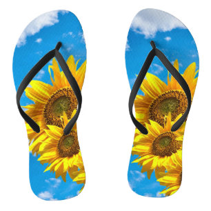 Sonnenblumenflora Flip Flops Badesandalen