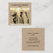 Sonnenblumenfoto Collage Artistic Craft Quadratische Visitenkarte (Vorne/Hinten)