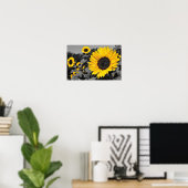 Sonnenblumenfotografie Poster (Heimbüro)