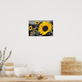 Sonnenblumenfotografie Poster (Küche)