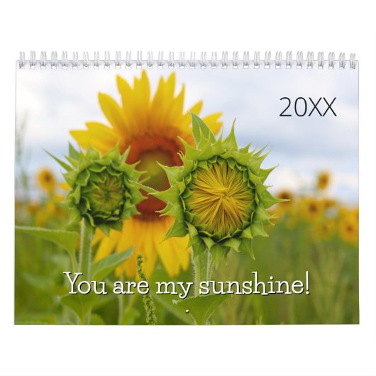 Sonnenblumenfotografie Sonnige Zitate Kalender (Titelbild)