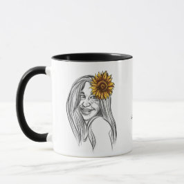 Sonnenblumenfreude für September Geburtstage Tasse