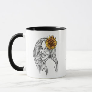 Sonnenblumenfreude für September Geburtstage Tasse