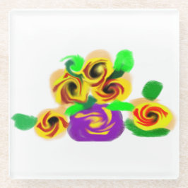 Sonnenblumenfreude Glasuntersetzer