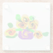 Sonnenblumenfreude Glasuntersetzer (Rückseite)