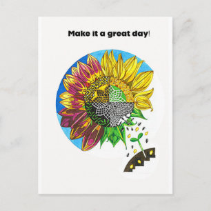 Sonnenblumenfreude Postkarte