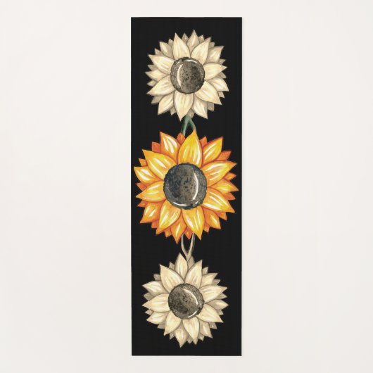 Sonnenblumenfreude Yogamatte (Vorderseite)