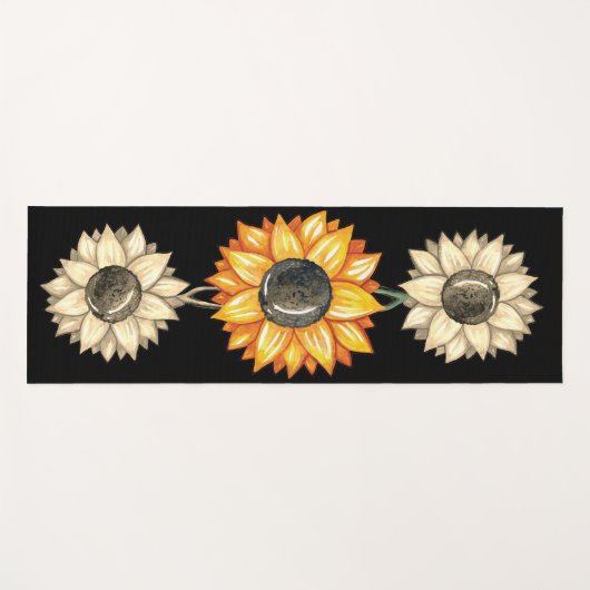 Sonnenblumenfreude Yogamatte (Vorderseite (Horizontal))