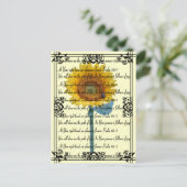 Sonnenblumenfreuden... Postkarte (Stehend Vorderseite)