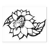 Sonnenblumenfrosch Blume Gummistempel (Prägung)