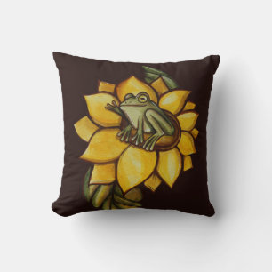 Sonnenblumenfrosch Blume Kissen