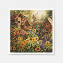 Sonnenblumengarten 13 Vogelhäuser Blaue Vögel