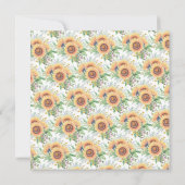 Sonnenblumengarten 16. Geburtstag Einladung (Rückseite)