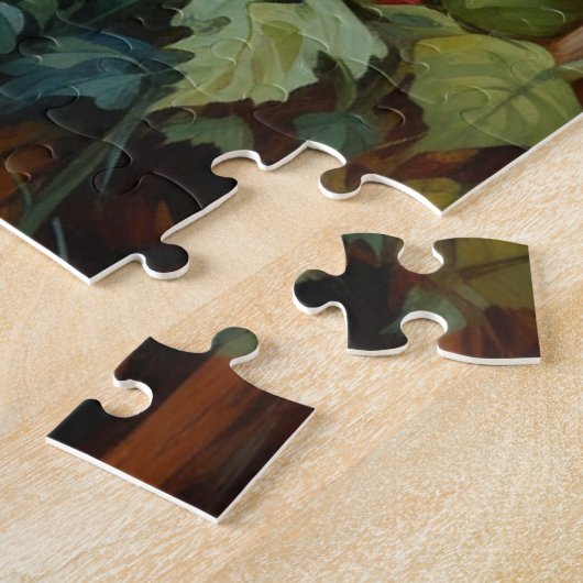 Sonnenblumengarten 3 Vogelhäuser Blaue Vögel Puzzle (Seite)