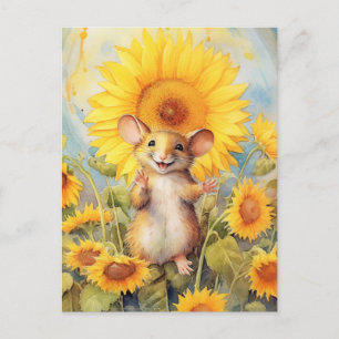 Sonnenblumengarten 6 von 17 postkarte