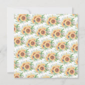 Sonnenblumengarten Blumen Geburtstag Einladung (Rückseite)