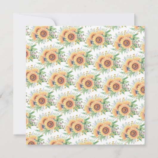 Sonnenblumengarten Blumen Geburtstag Einladung (Rückseite)