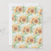 Sonnenblumengarten Blumendusche Einladung (Rückseite)