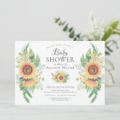 Sonnenblumengarten Brautparty Einladung (Stehend Vorderseite)