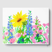 Sonnenblumengarten Brautparty Gästebuch (Rückseite)