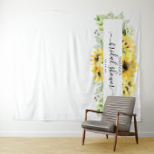 Sonnenblumengarten Brautparty Hintergrund Foto Pro Wandteppich (Beispiel (Horizontal))