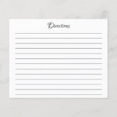 Sonnenblumengarten Brautparty Rezept Karte (Rückseite)