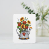 Sonnenblumengarten Einladung / Blankenkarte (Stehend Vorderseite)