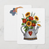 Sonnenblumengarten Einladung / Blankenkarte (Vorne/Hinten)