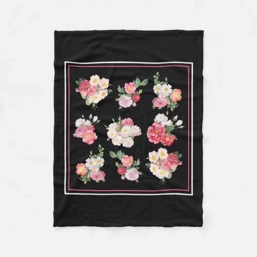 Sonnenblumengarten Fleecedecke (Vorderseite)