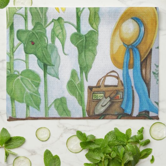 Sonnenblumengarten Handtuch (Gefaltet)