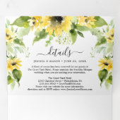 Sonnenblumengarten Hochzeit Dreifaltigkeit Einladu Dreifach Gefaltete Einladung (Innen Erste Seite)