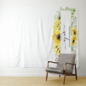 Sonnenblumengarten Hochzeit machen wir Background  Wandteppich (Beispiel (Horizontal))