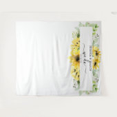 Sonnenblumengarten Hochzeit machen wir Background  Wandteppich (Vorderseite (Horizontal))