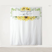 Sonnenblumengarten Hochzeit machen wir Background  Wandteppich (Vorderseite)