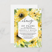 Sonnenblumengarten Hochzeit verzögert Ankündigung (Vorne/Hinten)