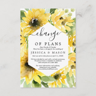 Sonnenblumengarten Hochzeit verzögert Ankündigung